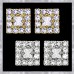 E181 Forever Gold Or Silver Plated Square Cluster Earrings102791-Gold